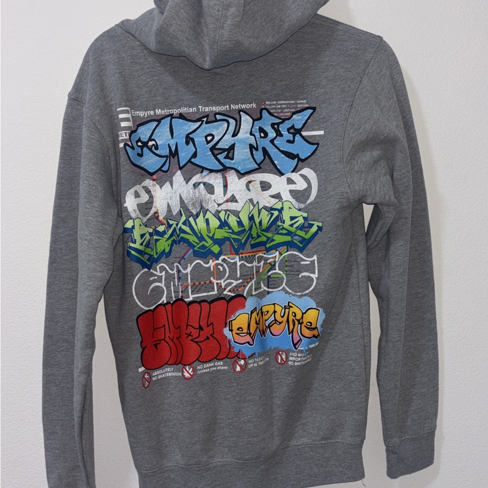 Empyre Gray hoodie with Colorful Graphics